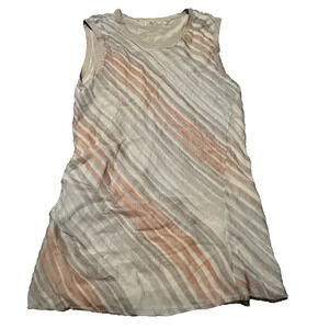 Reed Krakoff Women 8 Blouse Sleeveless Silk Multicolor Gray Pink‎